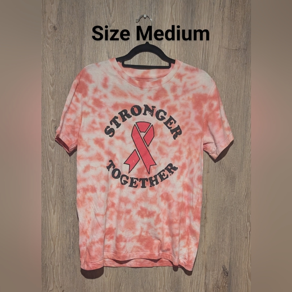 Pink Tie-Dye 'Stronger Together' T-Shirt